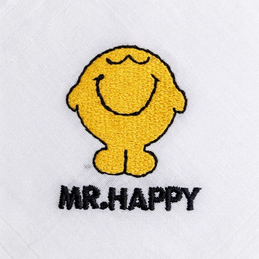 Vintage 3 Pk Mens Handkerchiefs Box Set Golf Mr Happy Cotton 15x15 NIB